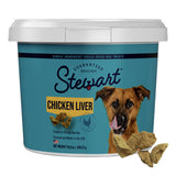 Stewart Chicken Liver Dog Treats, 16.8 oz, ~315 Pieces, Freeze Dried Raw, Single Ingredient, 60% Protein Training Treats or Meal Topper in a Value Size Resealable Tub, Grain Free, Gluten Free