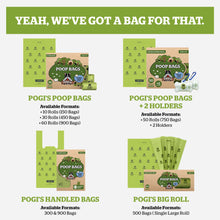 Load image into Gallery viewer, Pogi's Poop Bags – Large, Leak-Proof Dog Waste Bags for Yard or Home Use, Unscented (Single Roll, 500-Count)
