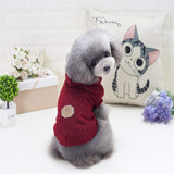 Dog Sweater Dog Hoodie Rdc Pet Clothes Dog Woolen Sweater with Cap Winter Warm Turtleneck Sweater Fleece Coat for Small Dog Medium Dog Cat (S, Classic-Red)