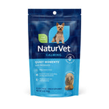 NaturVet Quiet Moments Calming Dog Supplement, Dog Soft Chews with Melatonin to Help Reduce Stress from Storms, The Vet, Fireworks, and Travel, Bacon and Chicken Flavored Pet Supplement, 65 Count