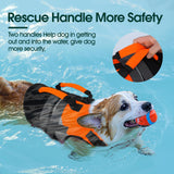 Kuoser Dog Life Jacket with Rescue Handle, High Flotation Dogs Swim Vest with Reflective Strips,Adjustable Dog Life Vest for Swimming, Boating, Pool&Beach, Doggy Lifejacket for Small Medium Large Dogs