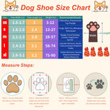 BassGaa Dog Shoes for Hot Pavement and Snow, Silicone Dog Booties for Small Medium Large Dogs, Waterproof Paw Protectors- Non-Slip, Adjustable Straps, Dog Boots for Beach/Rain/Hiking (Yellow Red, L)