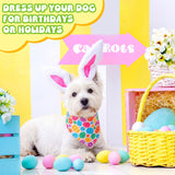 Hillban 72 Pcs Easter Day Dog Bandanas Bulk Dogs Bandanas Easter Day Pet Scarf Soft Bunny Egg Pattern Dogs Triangle Scarfs Colorful Chicks Bandana Spring Dog Scarf, Small and Medium Pet