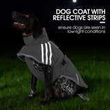 FUAMEY Dog Cold Weather Coats,Dog Winter Jackets for Large Dogs Warm Dogs Coat with Reflective Strips Waterproof Pet Snowsuit Thick Paded Pets Vest for Labrador Golden Retriever Grey 2XL