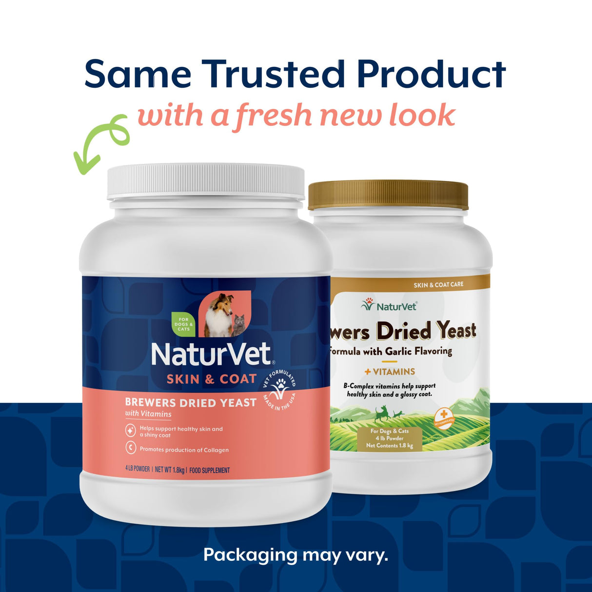 NaturVet – Brewer’s Dried Yeast Formula with Garlic Flavoring – Plus Vitamins – Supports Healthy Skin & Glossy Coat – Fortified with B-1, B-2, Niacin & Vitamin C – for Dogs & Cats (4 lb Powder)