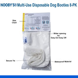 Wound Recovery Dog Boots 8-Pack by Nooby's. Protects Wounds, Bandages and medications. Medical Dog Booties for Maximum Protection Indoors and During Short Walks. (3XL: 6.5" - 7" Width)