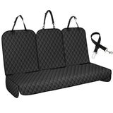 Dog Car Seat Cover for Back Seat - Waterproof, Non-Slip, Pet Bench Seat Covers, with 60/40 Split Bench Fit, Universal Size for Sedans, Trucks & SUVs, Machine Washable, Non-Stick Fur & Durable, M-Black