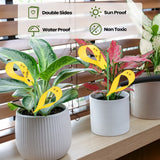 150 Pack Sticky Houseplant Traps Stakes Yellow Insect Trap Fungus Gnat Sticky Trap for Indoor Outdoor Garden Houseplant Fungus Gnat Fruit Flies Mosquito