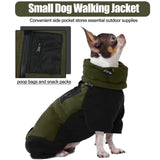DENTRUN Dog Winter Coat, Warm Fleece Jacket, Turtleneck Dog Sweater, Cold Weather Outfit, Thermal Bodysuit, Soft Jumpsuit
