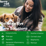 TERRAPET Visiopet Pet Eye Drops - Eye Drops for Dogs and Cats Vet-Recommended Dog Eye Infection Treatment to Soothe Infection Allergy,Relieve Dry Eyes Pink Eyes, Pet Tear Stain Cleaner 1/8 oz /5 ml