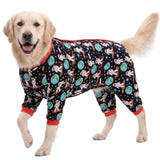 LovinPet Large Dog Shirt/Dogs Onesies/Doberman Sun Shield Shirt/Space Astronauts Black Print/Lightweight Pullover, Large Puppy PJ's/Full Coverage Doberman Pajamas /2XL