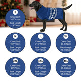 Vehomy Christmas Dog Turtleneck Sweater Christmas Pet Cable-Knit Sweater with Snowflake Pattern Cold Weather Pullover Sweaters Xmas Pet Knitwear Apparel Outfit for Small Medium Large Dogs Navy 3XL