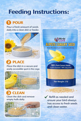 Birds Love Alpiste Canary Seed – 100% Pure, Non-GMO, Double Cleaned Food for Canaries, Finches, Budgies & Parakeets – No Additives, Bird Feed, 5 lbs