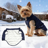 Asmea Dog Jacket Waterproof Fleece Dogs Vest Large Dog Coats for Winter Cold Weather Warm Dogs Puffer Jacket Puppy Coat Blue Pet Jackets Cat Coats M