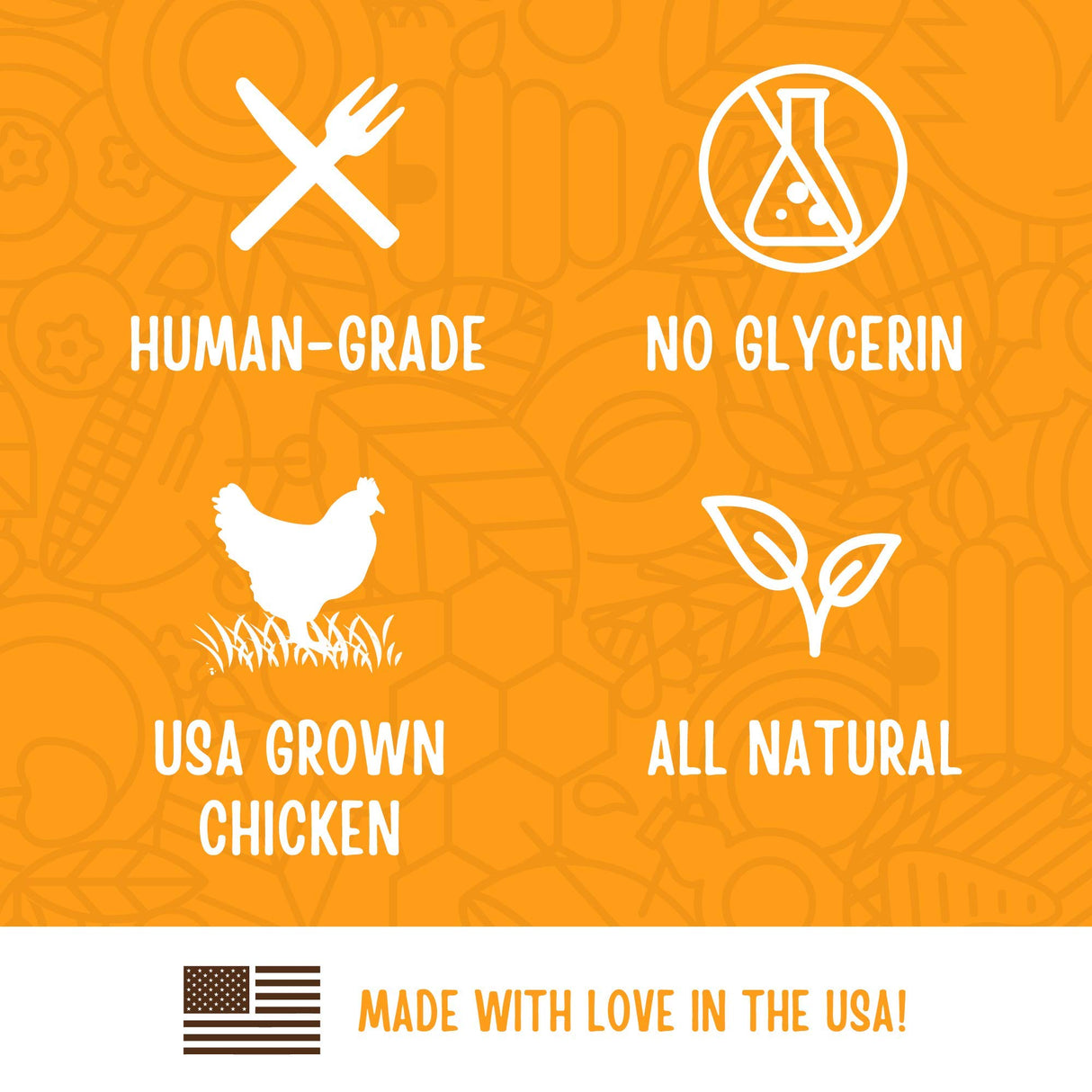 Full Moon Chicken Jerky Healthy All Natural Dog Treats Human Grade Made in USA Grain Free, 1.5 Pound (Pack of 1)