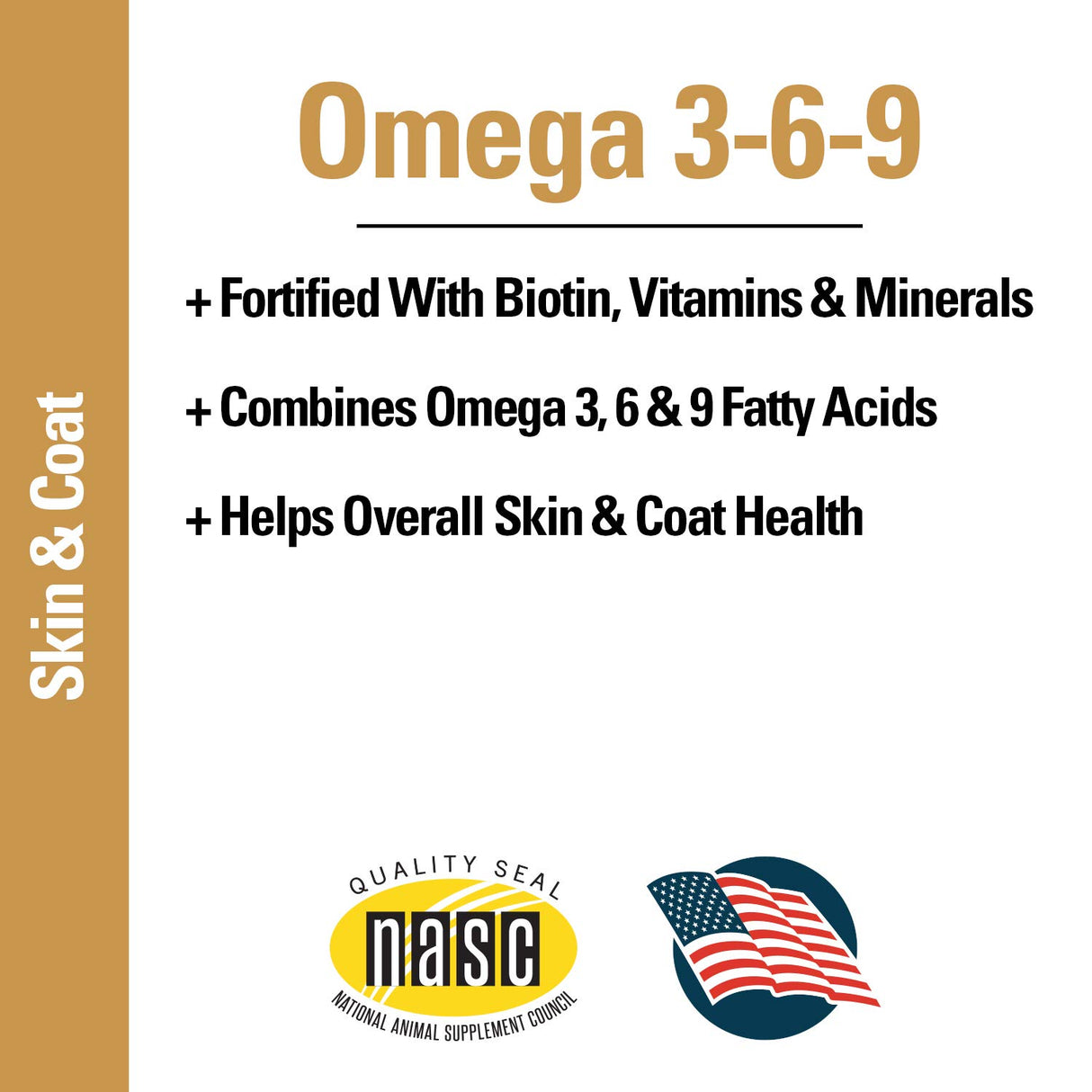 Vet Classics Omega 3-6-9 Pet Skin & Coat Dog Supplement – Supports Health Skin for Cats, Glossy Coats for Pets – Pet Health Supplement for Cat Skin, Dog Skin – Omega Fatty Acids – Powder 14 Oz.