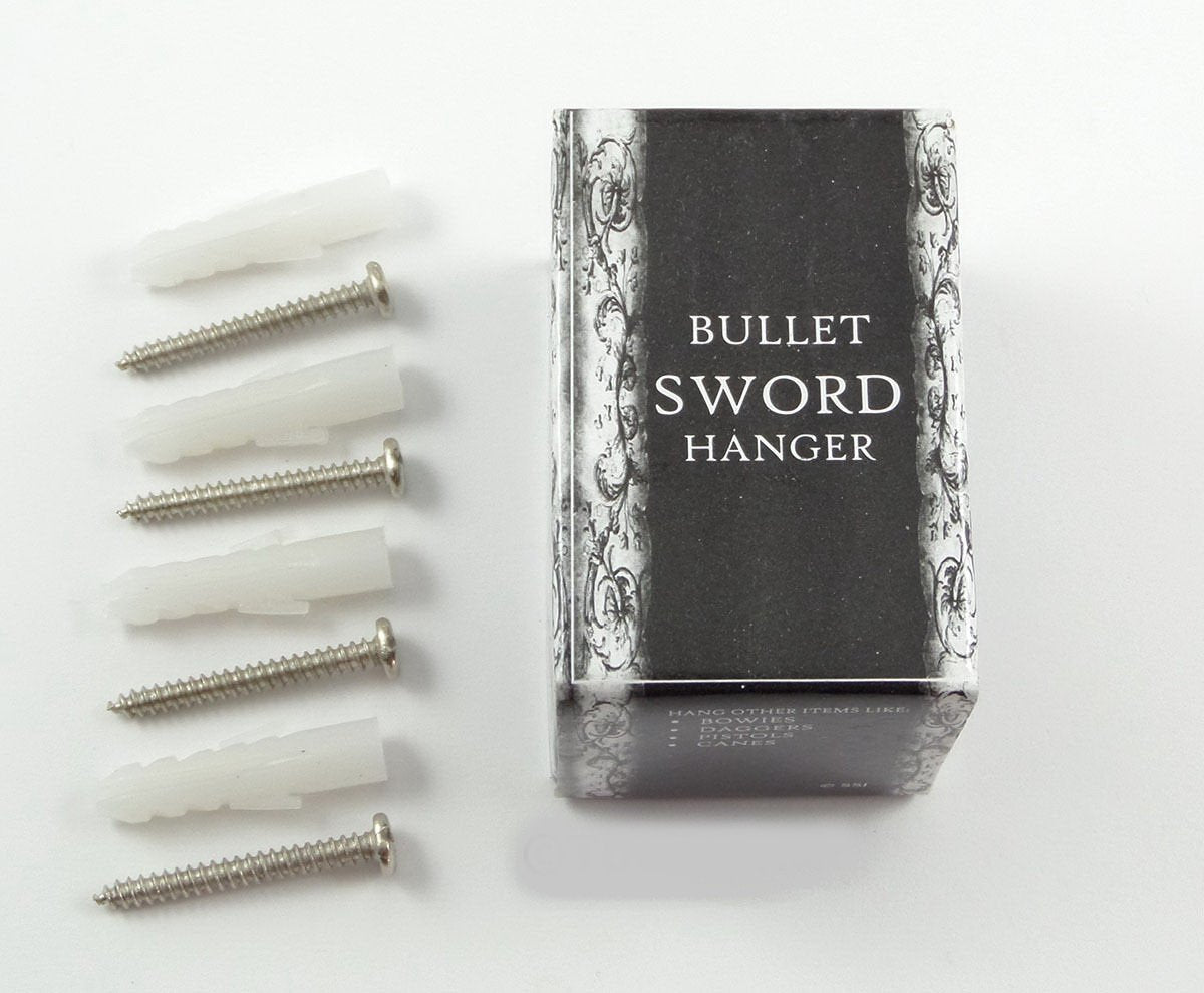 Bullet Design Sword Pistol Knife Gun Wall Hanger Hook Display Bracket Mount Rack
