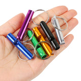 MIDELONG 6 pcs Emergency Whistle with Key Chain, Aluminum Extra Loud Safety Survival Whistle Keychain for Outdoor Sports Camping Hiking Boating Hunting, 6 Colors