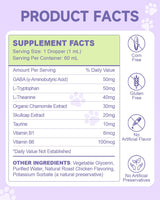 Dog Calming Drop – Anxiety Stress Relief for Dogs,Separation, Fireworks, Storm,Thunder Anxiety Support,Sleep Aid Dog Calming Supplement, GABA, L-Tryptophan, L-Theanine, Chamomile 60ML Calming for Dogs