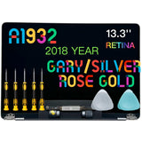 Seven Puppy Replacement New A1932 LCD Full Assembly for MacBook Air Retina 13.3" 2018 A1932 LCD Display Full Assembly 2018 Year EMC 3184 MRE82 (Silver)