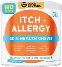 Load image into Gallery viewer, Dog Allergy Relief Chews — Anti-Itch Skin &amp; Coat Supplement: No Fillers, Just Flavor - Itchy Skin Relief Treatment w/Omega 3 Fish Oil - Itching&amp;Paw Licking - Dry Skin&amp;Hot Spots - BBQ Chicken
