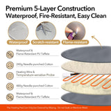 GooCare USB Pet Heating Pad – Turns Any Pet Bed Heated (Use Inside Bed), 5V/2A Required, 5-Temp & Timer, 140°F Auto Shut-Off, Waterproof Warmer for Cats/Dogs, Power Bank/Wall/Car Powered (12"x16")