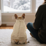 BRKURLEG Dog Sweater, Turtleneck Thick Dogs Sweatshirts Fleece Sweater, Dog Winter Coat for Small Medium Large Dogs, Pet Warm Sweaters with Zipper, Pullover Jacket with Sleeve (Light Coffee, XXL)