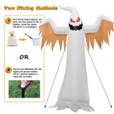 12 FT Giant Halloween Inflatable Ghost Outdoor Decorations, Huge Blow up Ghost, Built-in LED Fire Flame with Blinking Red Eyes, Scary Spooky Ghost Decor for Yard Garden Lawn Patio Home Holiday Party