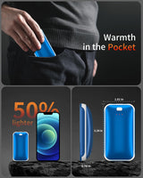 Hand Warmers Rechargeable, 2 Pack 4000mAh Electric Handwarmer, Portable Pocket Heater Handwarmers, Gifts for Men, Women, Christmas, Outdoor, Indoor, Golf, Camping, Hunting Accessories