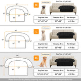 GGIB Calming Dog Bed Fluffy Plush Dog Mat for Furniture Protector with Removable Washable Cover for Large Medium Small Dogs and Cats (Extra Large (53x39.3x6), Black)