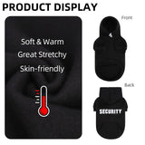 PUPTECK Security Dog Hoodie, Soft Warm Winter Pet Sweater Clothes, Puppy Cold Weather Coats Hooded Sweatshirt with Pocket, Dog Halloween Costume for Small Medium Large Dogs, Black XXL
