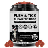 Dog Flea and Tick Chewable Supplement – Natural Support for Skin & Coat Health, Seasonal Comfort & Itch Relief – 180 Soft Chews with Chicken Flavor for Dogs & Puppies (180pcs)