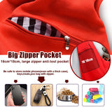 Tomkas Small Dog Sling Carrier - Zipper Pocket & Adjustable Strap - for 3-10 lbs Pets(Red)
