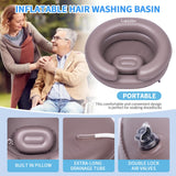 LOKFEHRE Portable Inflatable Hair Washing Basin for Bedridden - Wash Hair in Bed with Inflatable Shampoo Bowl.Hair Washing Basin for Elderly,Disabled,Injured,Ideal Inflatable Sink for Locs Detox