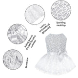 CuteBone Dog Birthday Dress Girl Puppy Skirt Tutu Cat Wedding Outfit Pet Party Clothes for Small Dogs Costume DD17XS
