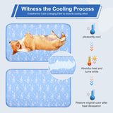 MH MYLUNE HOME Dog Cooling Mat 36x23 Inch - Cool-Chill Cool Fiber, Endothermic Color Changing Pet Pad for Dogs & Cats, Double-Sided Cooling & Warm, Foldable & Washable Summer Blanket
