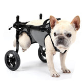 BECROWM Dog Wheelchair for Back Legs, Light Weight Dog&Cat&Pets Wheelchair Cart with Disabled Hind Legs Walking, Adjustable Doggy Wheelchair Cart with Wheels for Back Legs (Grey, Medium（M）)