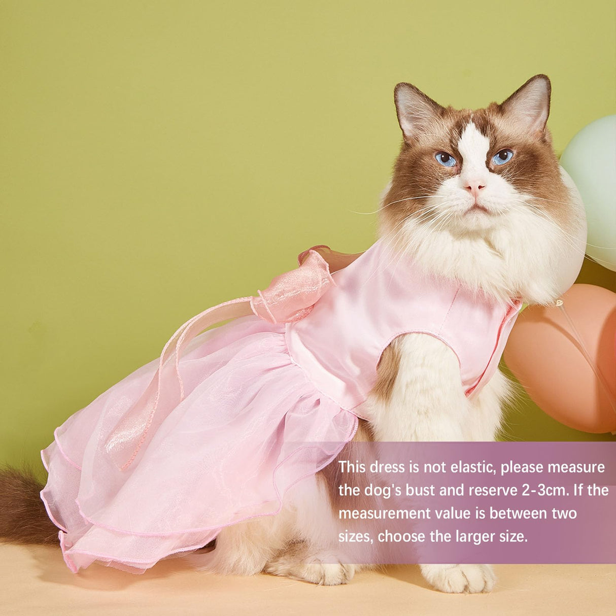 UOSIA Summer Dog Wedding Dress Girl Pink Puppy Dresses for Small Dogs Fashion Sweet Cat Valentines Princess Tulle Tutu Skirt for Pet Formal Clothes XS