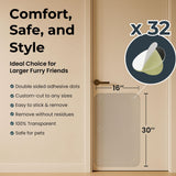 Dog Door Scratch Protector 2-Pack 16 x 30’’ Customizable Transparent PVC Film, Anti-Scratch Guard for Doors & Trim, Damage Proof Protection