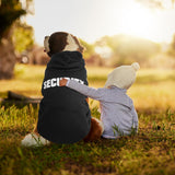 EXPAWLORER Dog Hoodies- Fall Soft and Warm Dog Sweatshirt with Leash Hole, Halloween Dogs Costume Winter Autumn Fleece Pet Clothes with Print for Puppy,Cat, Small Medium Large Dogs (Large, Security)