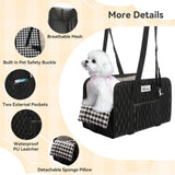 Nibnozy Center Console Dog Car Seat - Portable Armrest Booster Car Seats for Small Dogs, Detachable Washable Pet Carriers Puppy Essentials- Support Pet Up to 11lbs