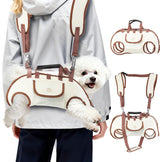 Atiansen Hands Free Dog Backpack Carrier for Small Dogs, Yorkie Shoulder Carrier Sling Backpack Carriers Dog Lift Harness Portable Breathable Pet Carrier Backpack for Small Puppies (S, 4.4-8.8 lbs)