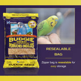 Hagen Parakeet/Budgie Staple VME Seed – Premium Blend, Nutritionally Balanced, Fortified with Vitamins & Minerals, Dust-Free Mix for Budgies, 25 lb Bag