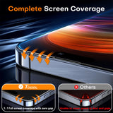TOCOL for iPhone 15 Pro Max Screen Protector, [9H Hardness] [Military Grade Shatterproof] HD Tempered Glass for iPhone 15 Pro Max Full Coverage Screen Protector, Easy Installation, 2 Pack