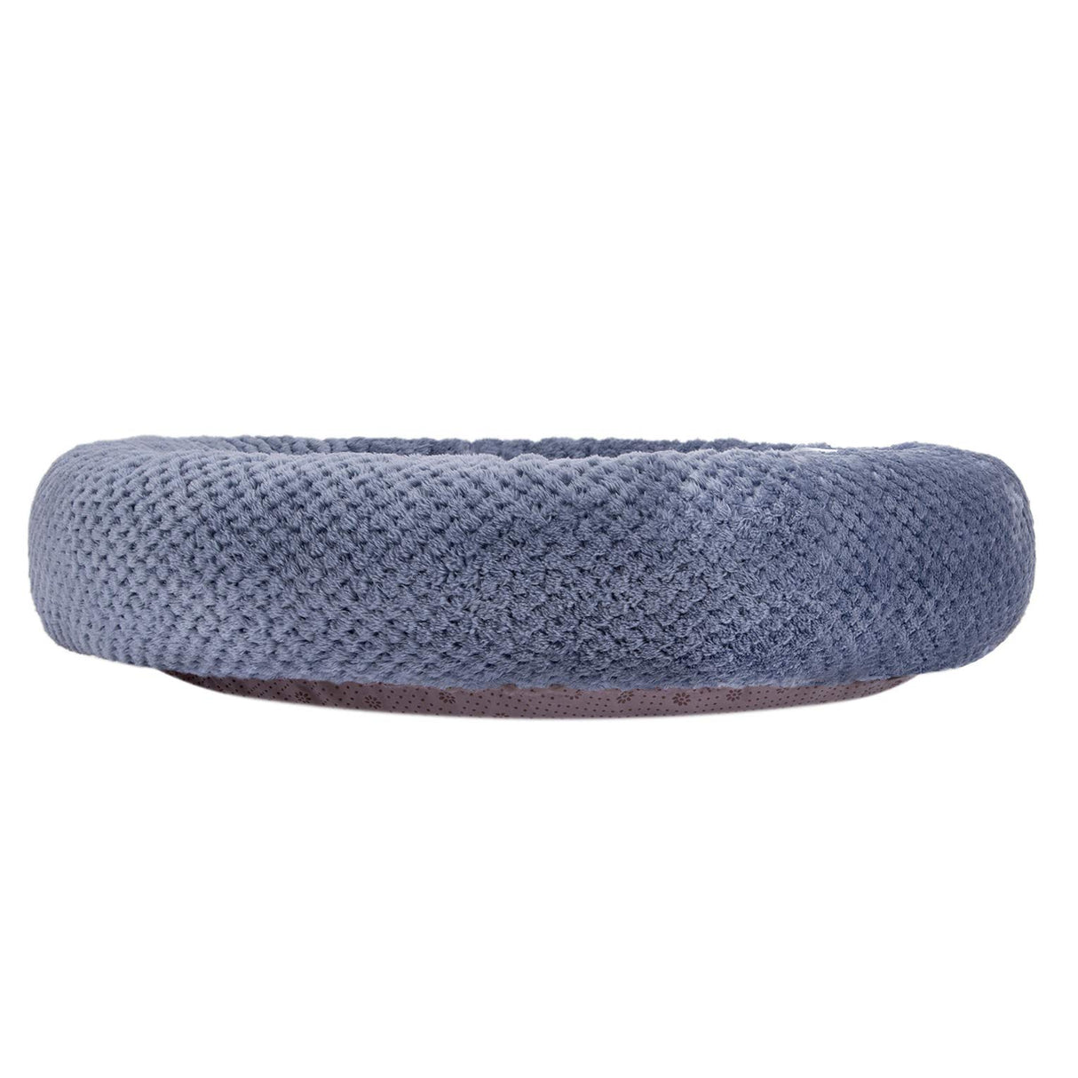 WONDER MIRACLE Fuzzy Deluxe Pet Beds, Super Plush Dog or Cat Beds Ideal for Dog Crates, Machine Wash & Dryer Friendly (24" x 24", Smoked Blue)