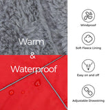 Mihachi Dog Coat for Small Dogs, Warm Dog Winter Coat Waterproof Dogs Jacket with Harness Built in Reflective Pet Fleece Vest, Puppy Cold Weather Coats Turtleneck & Windproof Dogs Snowsuit, Red S