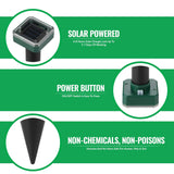Mole Repellent Solar Powered for Lawns, 8 Pack Gopher Repellent Ultrasonic Solar Powered for Outdoor & Solar Mole Groundhog Vole Rodent Repellent for Yard