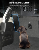 JOYTUTUS Heavy Duty Dog Car Barrier for Wrangler JL 2018-2023, MOLLE Compatible Dog Car Barrier for Cargo Area Car Divider, No Drill Large Pet Car Gate Trunk Barrier