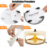Flea Trap, Sticky Flea Traps for Inside Your Home, Odorless Non-Toxic Natural Flea Killer Trap Pad Bed Bug Trap Light Bulb Pest Control for Home House Inside, Safe for Children Pet Dog Cat(2 Pack)
