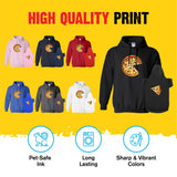 APPARELYN Matching Hoodies for Dogs and Humans Pizza Pie Pizza Slice Pet & Owner Sweaters - Soft Dog Sweatshirt Set Charcoal